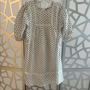 White, red and green Patterned Dress